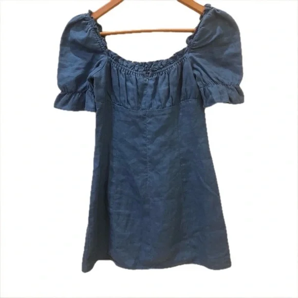 Reformation “Robles” dress. Blue. Size 0 - Picture 3 of 7